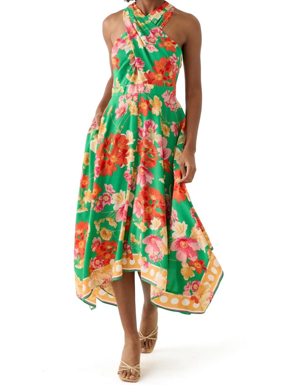 Vince Camuto Floral Halter Dress